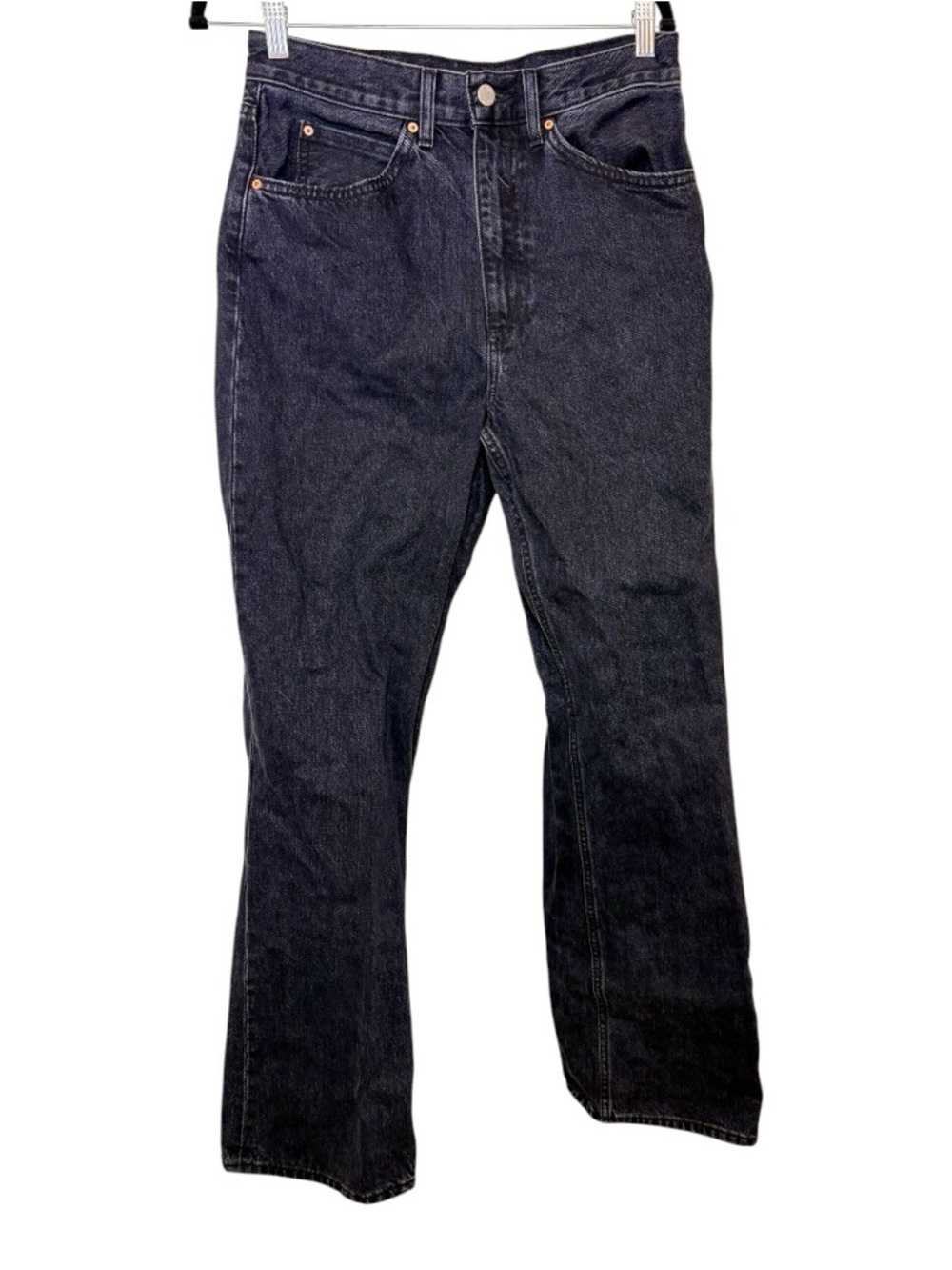 Aritzia Denim Forum Black THE JANE 70s Super High Bootcut Premium Denim 30L